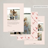 "Little Bows & Ribbon" - Holiday Cards in Candy Cane by Paula Pecevich - Back of Card Options