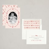"Little Bows & Ribbon" - Holiday Cards in Candy Cane by Paula Pecevich - Assembled