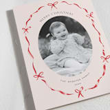 "Little Bows & Ribbon" - Holiday Cards in Candy Cane by Paula Pecevich - Detail