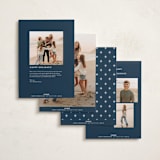 "Monogram Wreath" - Holiday Cards in Midnight by Melanie Kosuge - Back of Card Options