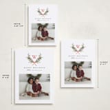 "Monogram Wreath" - Holiday Cards in Cardinal by Melanie Kosuge - Formats Available