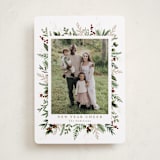"Classic Greenery" - Holiday Cards in Mulled Wine by Susan Moyal - Front
