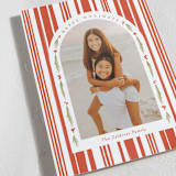 "Peppermint Stripe" - Holiday Cards in Peppermint by Robert and Stella - Detail