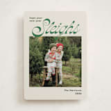"Sleighs" - Holiday Cards in Evergreen by Megan Davis - Front