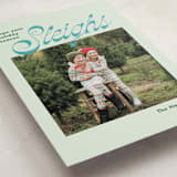 "Sleighs" - Holiday Cards in Turquoise by Megan Davis - Detail