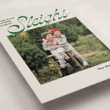 "Sleighs" - Holiday Cards in Evergreen by Megan Davis - Detail