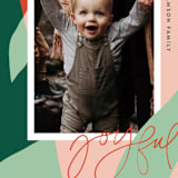 "Festive Wishes" - Holiday Cards in Guava by Alicia Schultz - Detail