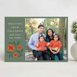 "California Poppy" - Holiday Cards in Evergreen by Katharine Watson - Front