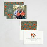"California Poppy" - Holiday Cards in Evergreen by Katharine Watson - Assembled