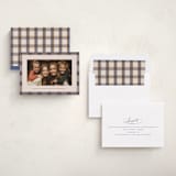"Taffeta Tartan" - Holiday Cards in Cornflower by Olivia Kanaley Inman - Assembled