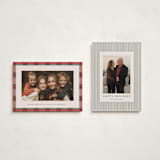 "Taffeta Tartan" - Holiday Cards in Holly Berry by Olivia Kanaley Inman - Photo Orientation Options