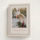 "Scallop Trim" - Holiday Cards in Wreath by letterfix - Folded Card