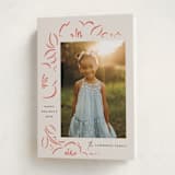 "Sketched Florals" - Holiday Cards in Berry by Griffinbell Paper Co. - Folded Card