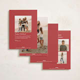 "Ribbon Framed" - Holiday Cards in Candy Cane by Lea Delaveris - Back of Card Options
