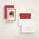 "Ribbon Framed" - Holiday Cards in Candy Cane by Lea Delaveris - Assembled