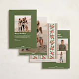 "nostalgic wallpaper" - Holiday Cards in Buttercream by Christy Hy Lee - Back of Card Options