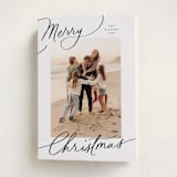 "Evoke" - Holiday Cards in Snow by Everett Paper Goods - Folded Card