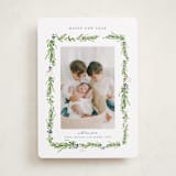 "Berry Garland" - Holiday Cards in Blue Spruce by Melinda Denison - Front