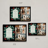 "Merry Home" - Holiday Cards in Charcoal by Oma N. Ramkhelawan - Formats Available