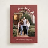 "New Stop" - Holiday Cards in Cinnamon by Heather Schertzer - Front