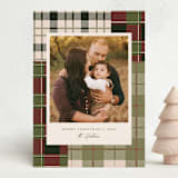 "Madras" - Holiday Cards in Balsam Fir by Megan Cash - Front