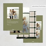 "Madras" - Holiday Cards in Balsam Fir by Megan Cash - Back of Card Options