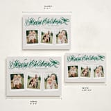 "Scripted Red Bow" - Holiday Cards in Evergreen by Hooray Creative - Formats Available