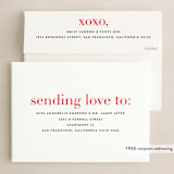 "Sending Hugs" - Holiday Cards in Snow by Up Up Creative - FREE Recipient Addressing