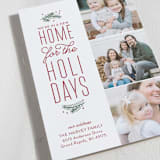 "Our New Holiday Home" - Holiday Cards in Burgundy by Sarah Brown - Detail