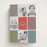 "Modern Plaid" - Holiday Cards in Candy by Kelly Watkins - Folded Card
