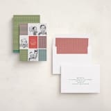 "Modern Plaid" - Holiday Cards in Candy by Kelly Watkins - Assembled