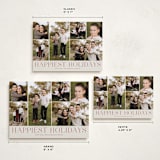 "Holiday Photo Grid" - Holiday Cards in Cranberry by Kimberly Morgan - Formats Available
