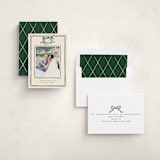 "Christmas Coquette" - Holiday Cards in Evergreen by Ekko Studio - Assembled