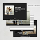 "Border" - Holiday Cards in Charcoal by JoAnn Jinks - Back of Card Options