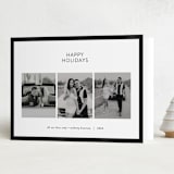 "Border" - Holiday Cards in Charcoal by JoAnn Jinks - Folded Card