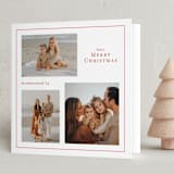 "Simple collage" - Holiday Cards in Poinsettia by Stephanie Heinrich Godbout - Folded Card