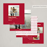 "Solstice" - Holiday Cards in Ruby by Jelena Vuletic - Back of Card Options
