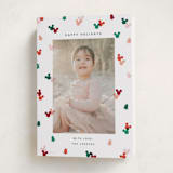 "Disney's Mickey Confetti" - Holiday Cards in Cherry by Ellen Schlegelmilch - Folded Card