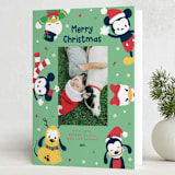 "Disney's Happy Mickey & Friends" - Holiday Cards in Holly by peetie design - Folded Card