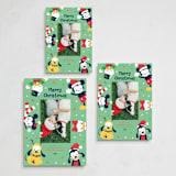 "Disney's Happy Mickey & Friends" - Holiday Cards in Holly by peetie design - Formats Available