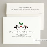 "Disney's Mickey & Minnie Gift Box" - Holiday Cards in Wreath by Becky Nimoy - FREE Recipient Addressing