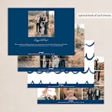 "Family Gallery" - Holiday Cards in Navy by Shirley Lin Schneider - Back of Card Options