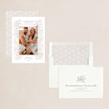 "FRILLS" - Holiday Cards in Taupe by Melanie Kosuge - Assembled