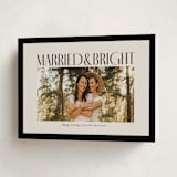 "Married & Bright" - Holiday Cards in Ink by Ekko Studio - Folded Card