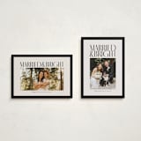 "Married & Bright" - Holiday Cards in Ink by Ekko Studio - Photo Orientation Options