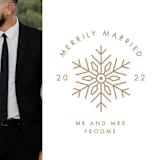 "Merried" - Holiday Cards in Golden by Bethan - Detail