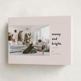 "Messy & Bright" - Holiday Cards in Blush by Iveta Angelova - Folded Card