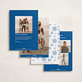 "Mini Cabana Stripes" - Holiday Cards in Ocean by Erika Firm - Back of Card Options