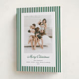 "Mini Cabana Stripes" - Holiday Cards in Pine by Erika Firm - Folded Card
