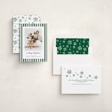 "Mini Cabana Stripes" - Holiday Cards in Pine by Erika Firm - Assembled